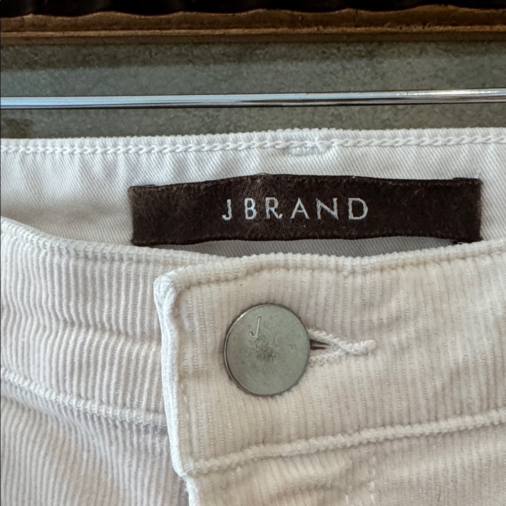 J Brand Women's Alana Light Cream Corduroy Ankle Jeans - Picture 7 of 9